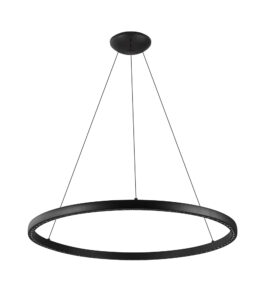 Ceiling Pendants - Mantra Riumar Ring Pendant 92cm 60W+20W LED 3 Way Relay 3000K 5800lm Black (M8676)