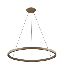 Ceiling Pendants - Mantra Riumar Ring Pendant 92cm 60W+20W LED 3 Way Relay 3000K 5800lm Sand Brown (M8677)