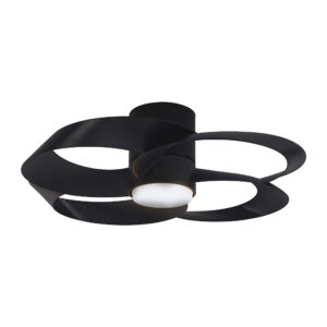 Ceiling Fans - Mantra Rose 65cm 24W LED Dimmable Ceiling Light With Built-In 22W DC Reversible Fan 2700-5000K Black (M8706)