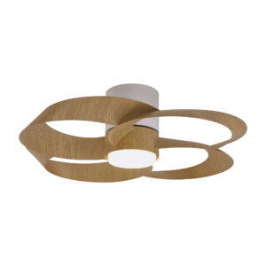 Ceiling Fans - Mantra Rose 65cm 24W LED Dimmable Ceiling Light With Built-In 22W DC Reversible Fan 2700-5000K White/Wood (M8707)
