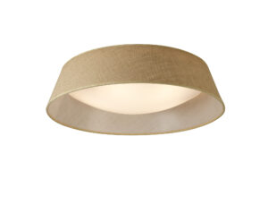 Ceiling Lighting - Mantra Sabina 59cm Ceiling 5 x E27 (Max 20W) Brown Linen Shade/White Acrylic (M6412)
