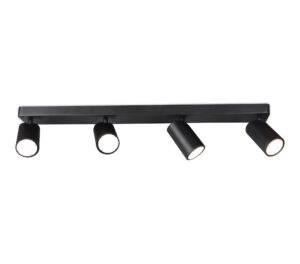 Spotlights - Mantra Sal Linear 4 Light Spotlight GU10 Matt Black (M6710)