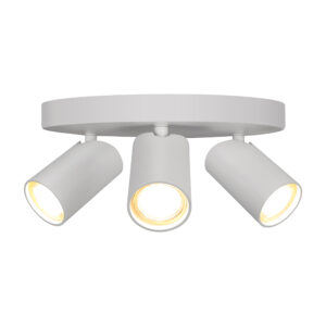 Spotlights - Mantra Sal 25cm Round 3 Light Spotlight GU10 Matt White (M7961)