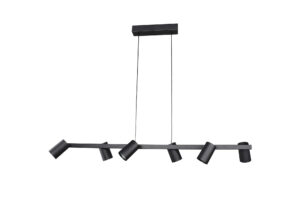 Ceiling Pendants - Mantra Sal 6 Light Linear Pendant Spotlight GU10 Matt Black (M8298)