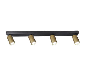 Spotlights - Mantra Sal Linear 4 Light Spotlight GU10 Satin Gold/Matt Black (M8487)