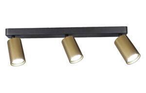 Spotlights - Mantra Sal Linear 3 Light Spotlight GU10 Satin Gold/Matt Black (M8488)