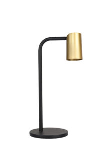 Table Lamps - Mantra Sal Small Table Lamp With Inline Switch 1 Light GU10 Satin Gold/Matt Black (M8491)