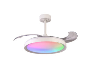 Ceiling Fans - Mantra Siberia 50W LED Dimmable White/RGB Ceiling Light With Built-In 30W DC Fan 3000-6500K White (M8758)