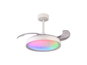 Ceiling Fans - Mantra Siberia Mini 40W LED Dimmable White/RGB Ceiling Light With Built-In 28W DC Fan 3000-6500K White (M8760)