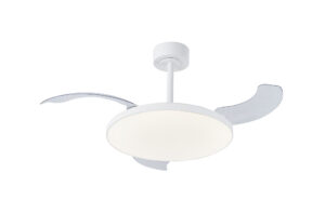 Ceiling Fans - Mantra Slim Fan 50cm 50W LED Dimmable Ceiling Light With Built-In 30W DC Fan 2700-5000K White (M9006)
