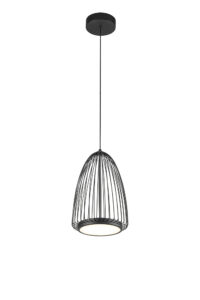 Ceiling Pendants - Mantra Smart 22cm Pendant 20W LED 3000K 1200lm Sand Black (M9017)