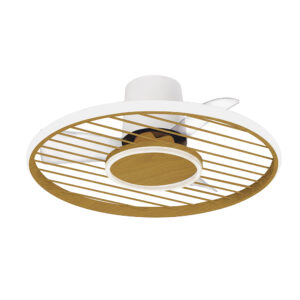 Ceiling Fans - Mantra Soho 66cm 45W LED Dimmable Ceiling Light With Built-In 30W DC Fan 2700-5000K 3150lm White/Wood (M8722)