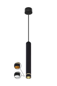Ceiling Pendants - Mantra Split 6.5cm Pendant 1 Light 35mm GU10 (GU11) (Not Included) Black (M8877)