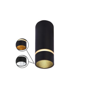 Spotlights - Mantra Split 4cm Spotlight 1 Light 35mm GU10 (GU11) (Not Included) Black (M8879)