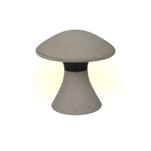 Bollards & Posts - Mantra Taos Large Mushroom Bollard 12W LED 3000K 905lm IP65 Dark Grey Cement (M7106)
