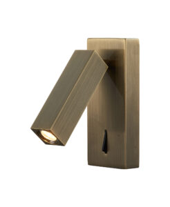 Wall Lighting - Mantra Tarifa Wall/Reading Light Adjustable 3W LED 3000K 210lm Switched Antique Brass (M6072)