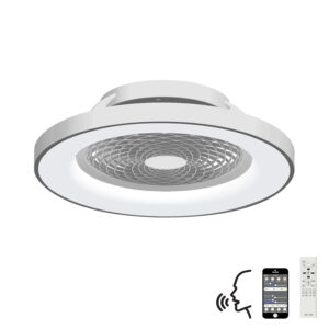 Ceiling Fans - Mantra Tibet 65cm 70W LED Dimmable Ceiling Light With 35W DC Reversible Fan Silver (M7125)