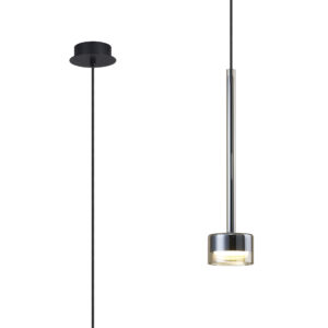 Ceiling Pendants - Mantra Tonic 9.8cm Dimmable Pendant 1 Light With Replaceable 12W LEDs 4000K Bronze/Black/Bronze Glass (M7876/4000K)