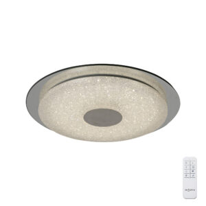 Ceiling Lighting - Virgin Sand Ceiling 45cm Round 18W LED 3000-6000K Tuneable 1680lm Remote Control White/Diamond (M5929)