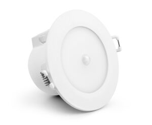 Integrated Downlights - Mantra Yucatan Spotlight With PIR Sensor 8W LED 2700/3000/4000K CCT 720lm White IP54 Cut Out 85mm (M8850)