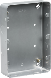 Metal Clad - Knightsbridge Metalclad 9-12G surface mount box - Powder-coated Silver/Grey (GDSG912M)