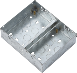 Flush/Surface Metal Boxes - Knightsbridge 47mm Galvanised Steel Box for Small Combination Multimedia Plate (GSK194F)