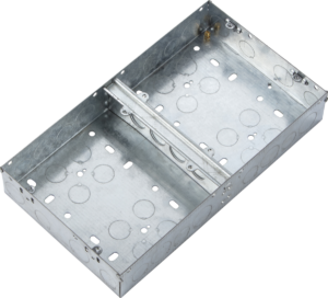 Flush/Surface Metal Boxes - Knightsbridge 47mm Galvanised Steel Box for Combination Multimedia Plate (GSK298F)