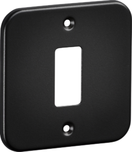 Metal Clad - Knightsbridge 1G Metalclad Grid Faceplate - Textured Sand Black Finish (GDFP001TB)