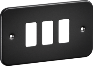 Metal Clad - Knightsbridge 3G Metalclad Grid Faceplate - Textured Sand Black Finish (GDFP003TB)