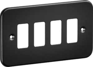 Metal Clad - Knightsbridge 4G Metalclad Grid Faceplate - Textured Sand Black Finish (GDFP004TB)