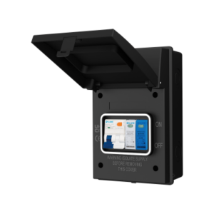 Live Electrical 4-Way EV Garage Unit 40A w/SPD 1P+N Black