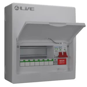 Live Electrical Consumer Unit 10 Mod 100A & 20/40kA SPD 7 Way