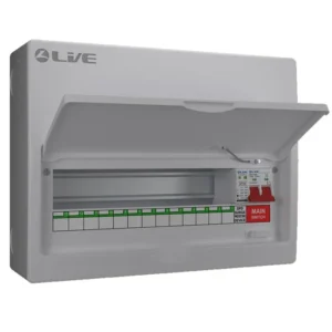 Live Electrical Consumer Unit 16 Mod 100A & 20/40kA SPD 13 Way