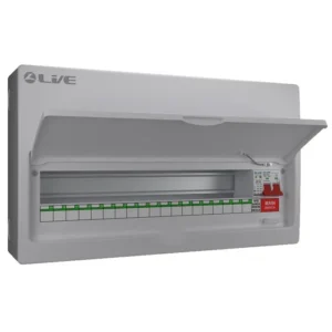 Live Electrical Consumer Unit 22 Mod 100A & 20/40kA SPD 19 Way
