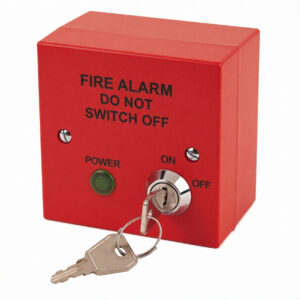 Fike Red Fire Alarm Mains Isolator c/w Keyswitch