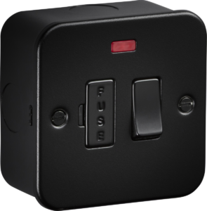 Knightsbridge Metalclad 13A Switched Fused Spur /w Neon Sand Black