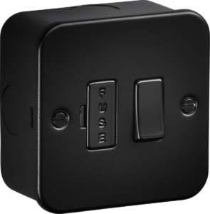 Knightsbridge Metalclad 13A Switched Fused Spur Sand Black