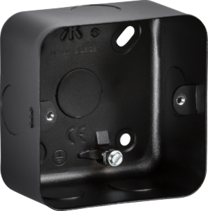 Knightsbridge Metalclad 1-2G Surface Mount Box Sand Black