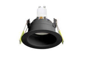 Integral Evofire 85 Fire Rated Downlight 70Mm Cutout Ip65 Black Recessed +Gu10 Holder